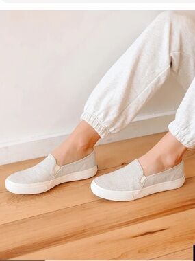 NWT KEDS Double Decker Ikat Cream Striped Slip-On Sneakers